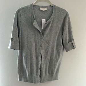 Loft Outlet half sleeve button down sweater